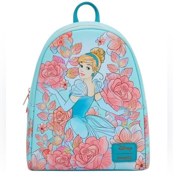 Disney Loungefly Cinderella Pink Floral Mini Backpack NWT main image 6